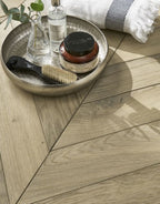 cambridge chevron bavarian oak brushed oiled engineered wood flooring