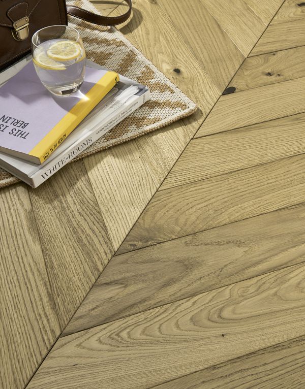 cambridge chevron natural oak brushed oiled engineered wood flooring