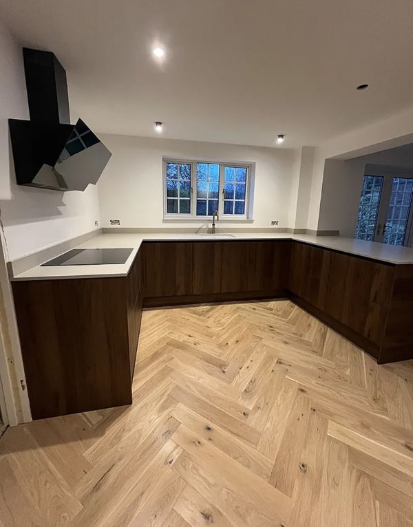 carpenters choice herringbone vanilla oak lacquered engineered wood flooring