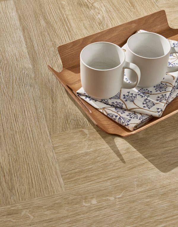 evocore essentials herringbone champagne oak