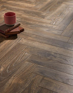 vintage chateau herringbone antique brown laminate flooring