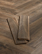 vintage chateau herringbone antique brown laminate flooring