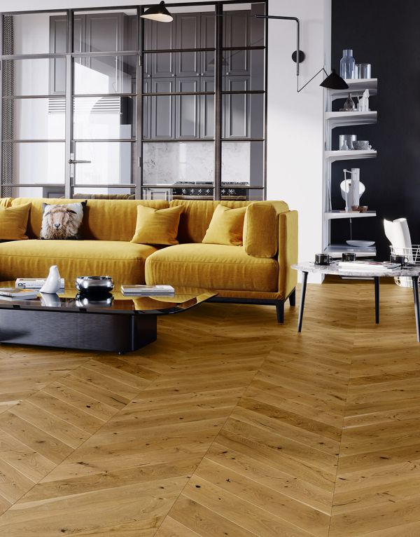 chelsea chevron golden oak brushed lacquered engineered wood flooring