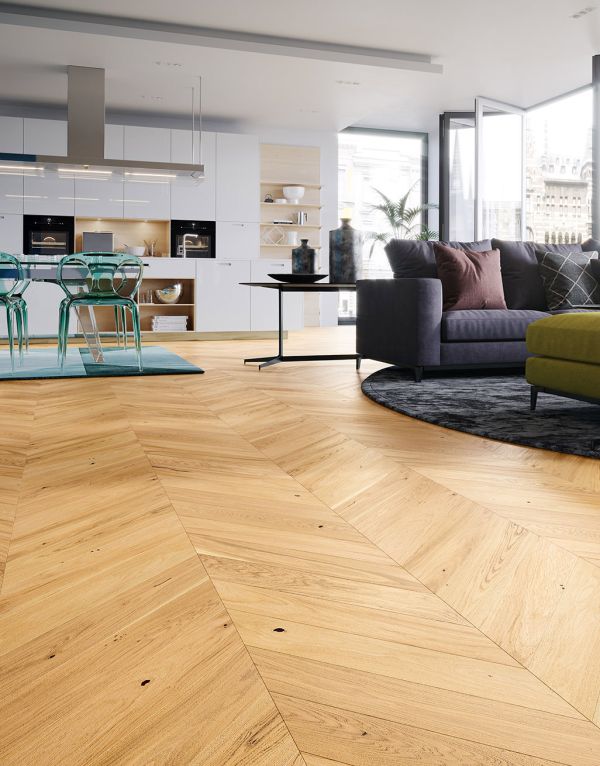 chelsea chevron natural oak brushed lacquered engineered wood flooring