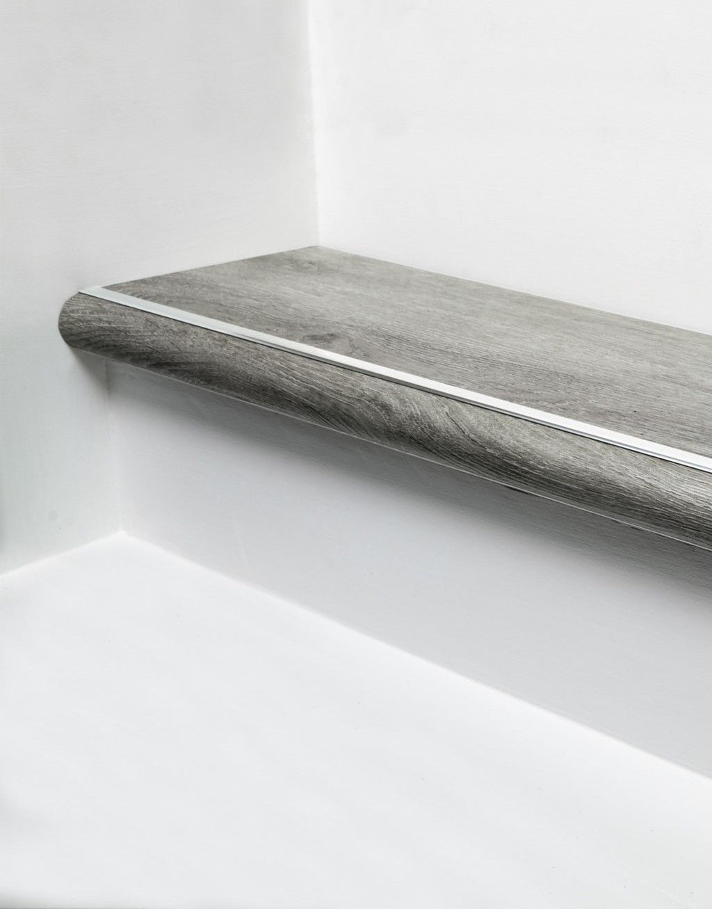 Elite LVT Stair Nosing - Rounded Finish - Chrome