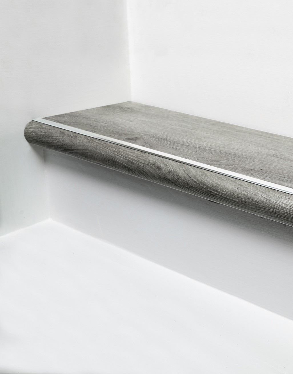 Elite LVT Stair Nosing - Rounded Finish - Chrome