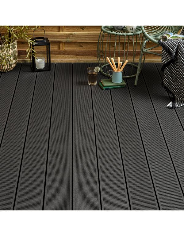 anthracite grey classic composite decking