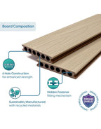 silver birch deluxe composite decking