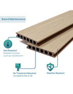 silver birch deluxe composite decking