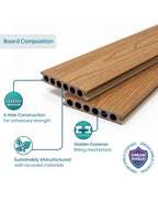 teak deluxe composite decking