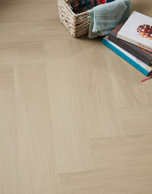 evocore essentials herringbone ashen oak