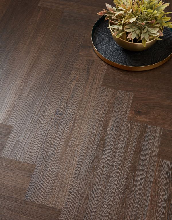 evocore essentials herringbone hot chocolate oak