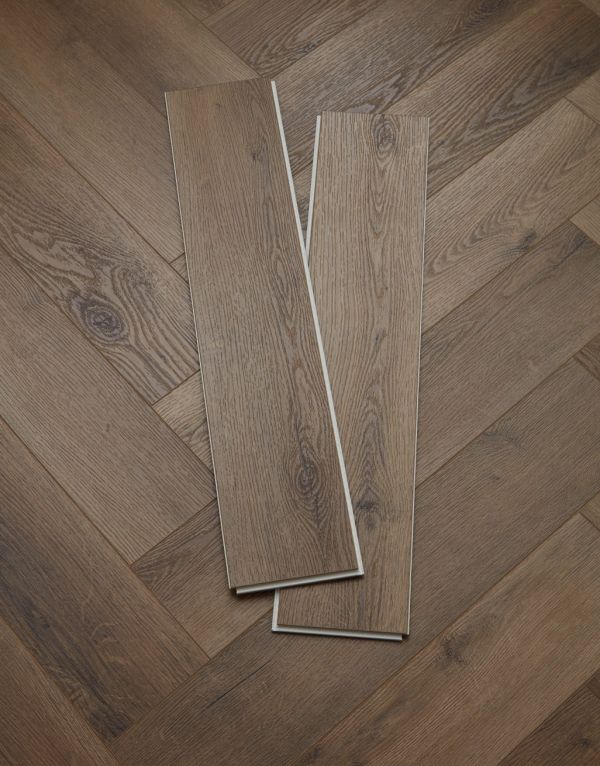 evocore premium herringbone golden smoked oak