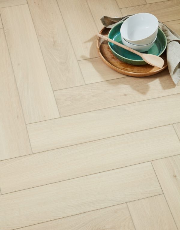 evocore premium herringbone glacier oak