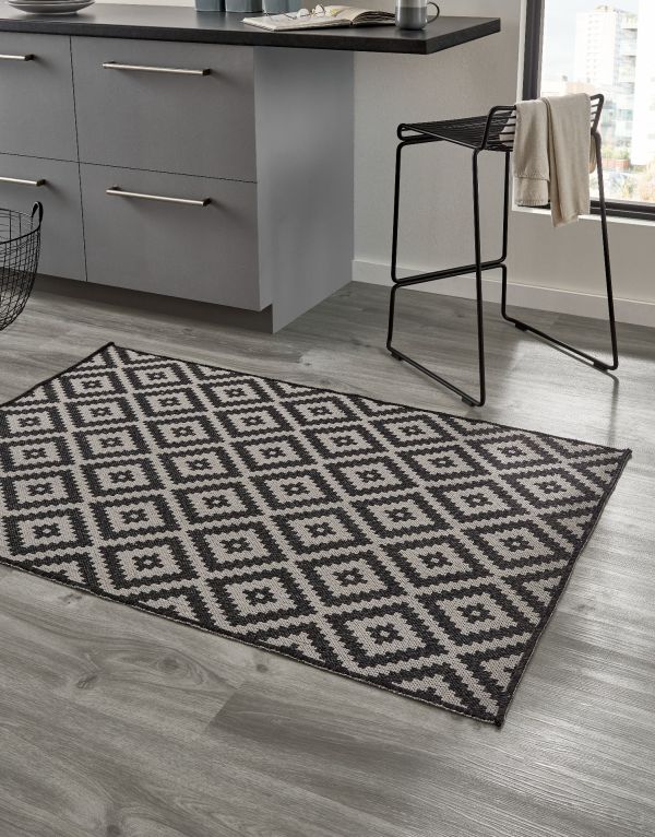 fossil grey aztec rug