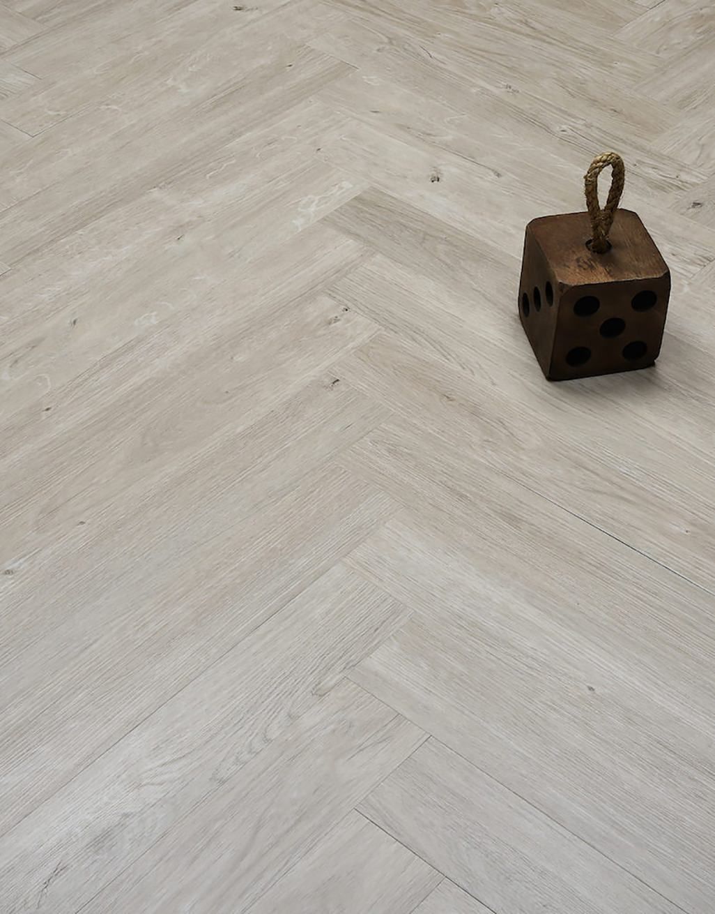 Herringbone - Light Grey Oak LVT Flooring