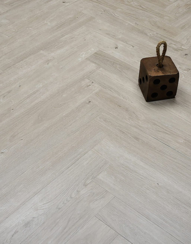 Herringbone - Light Grey Oak LVT Flooring