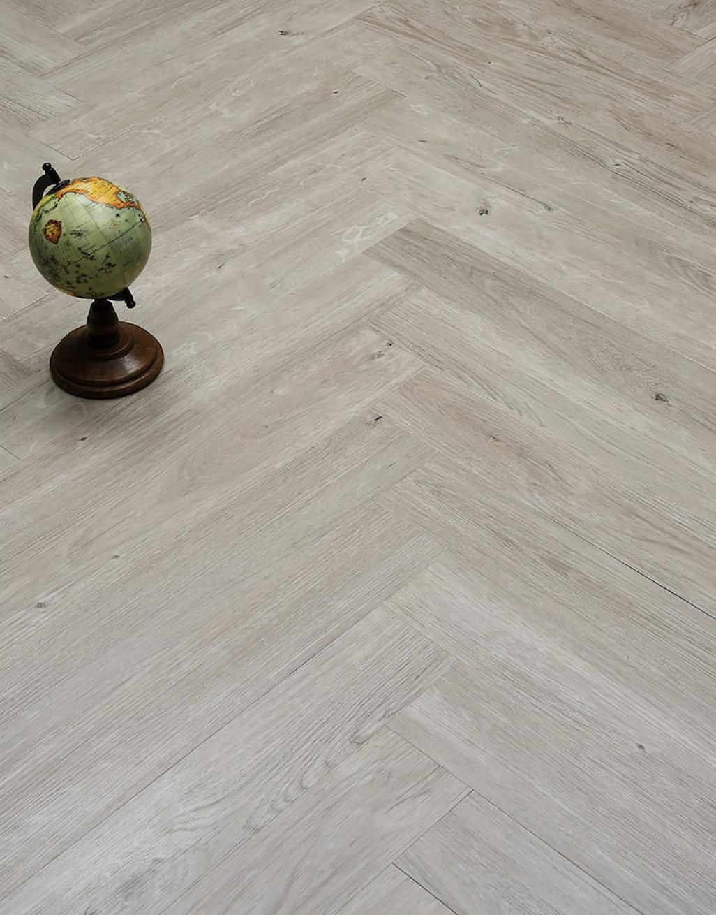 Herringbone - Light Grey Oak LVT Flooring