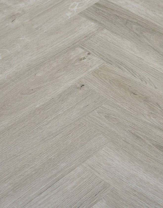 Herringbone - Light Grey Oak LVT Flooring