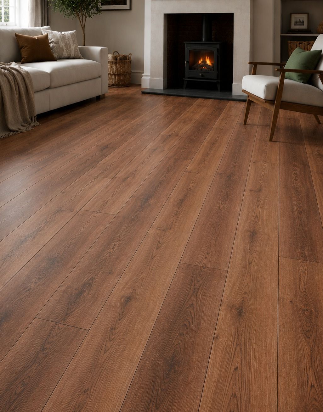 Mayfair Golden Pecan Oak Brushed & Lacquered Engineered Wood Flooring