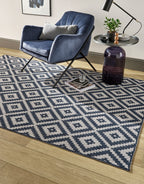 Midnight Blue Aztec Rug