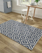 midnight blue aztec rug