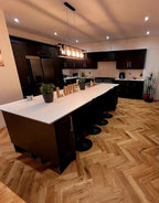 natural country herringbone oak brushed lacquered engineered wood flooring