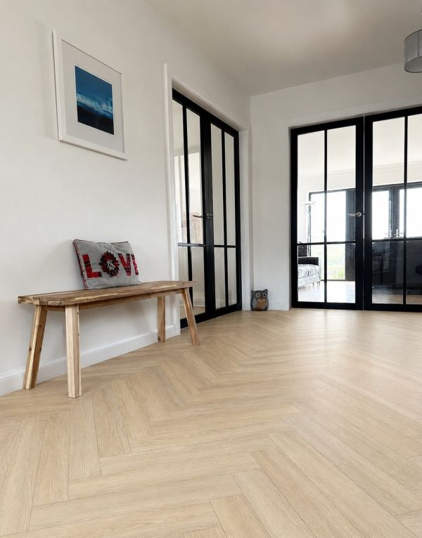 victoria natural oak herringbone