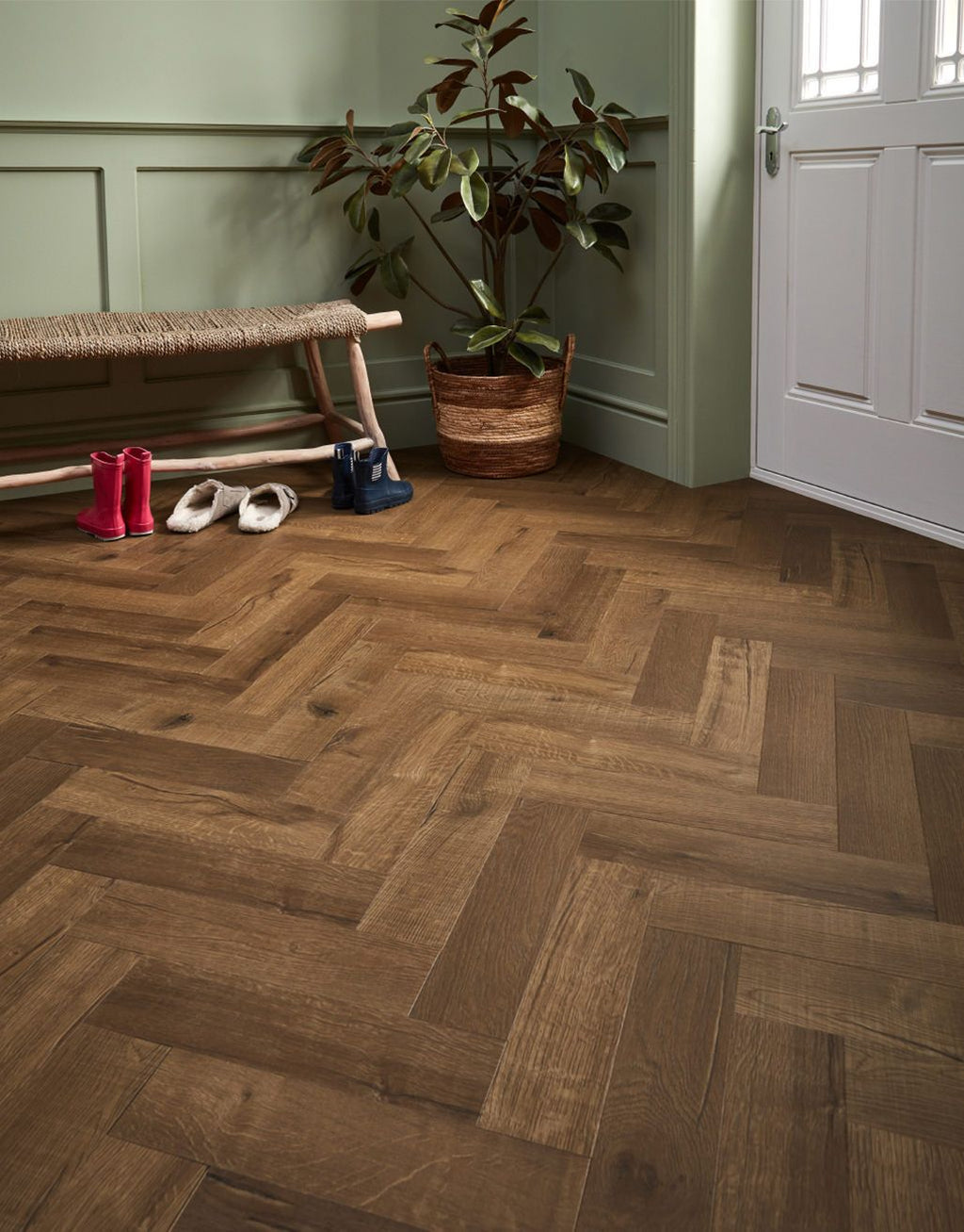 Signature Herringbone - Rich Toffee Oak