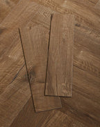 signature herringbone rich toffee oak
