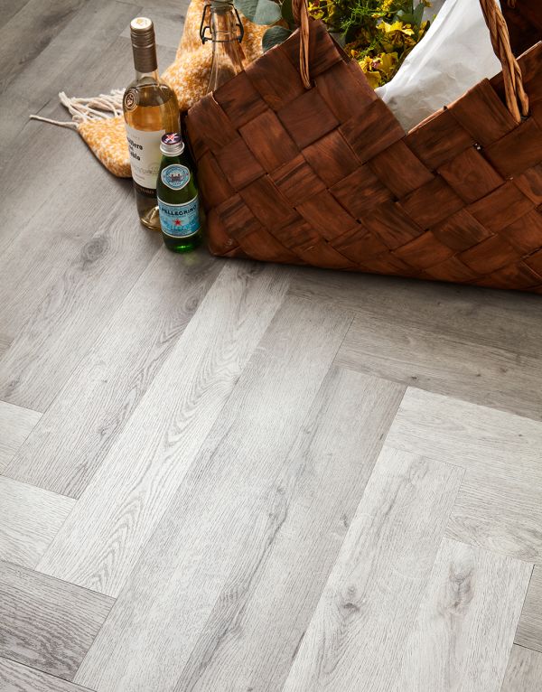 artisan herringbone shoreline grey oak