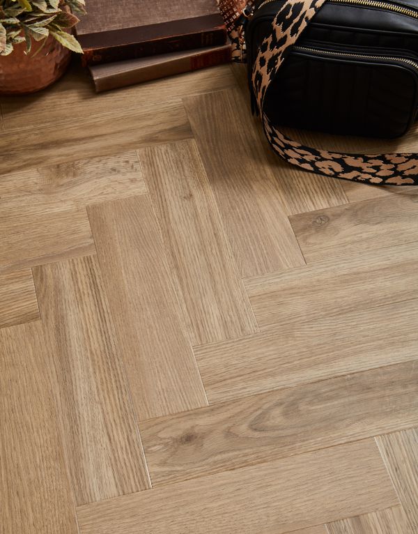 elegance herringbone butterscotch oak