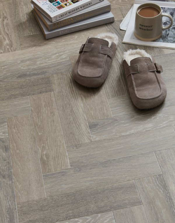 elegance herringbone sandy cove oak