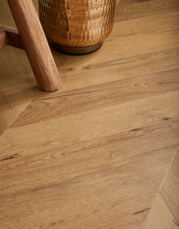 signature chevron natural honey oak