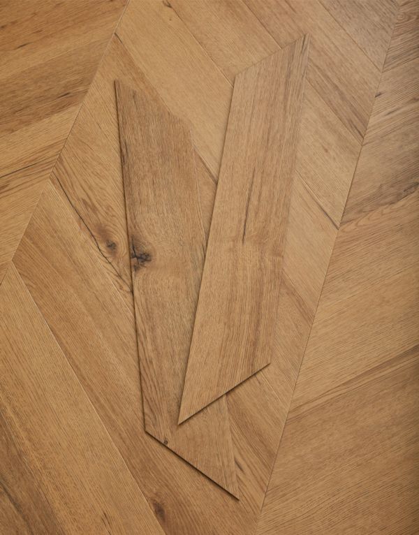 signature chevron natural honey oak