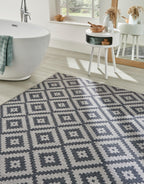 Slate Grey Aztec Rug