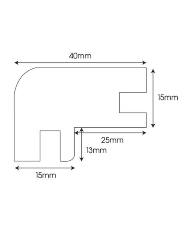 ws1 solid oak flush fit nosing