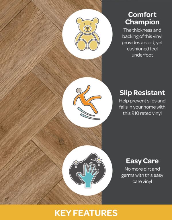 supreme chestnut oak herringbone
