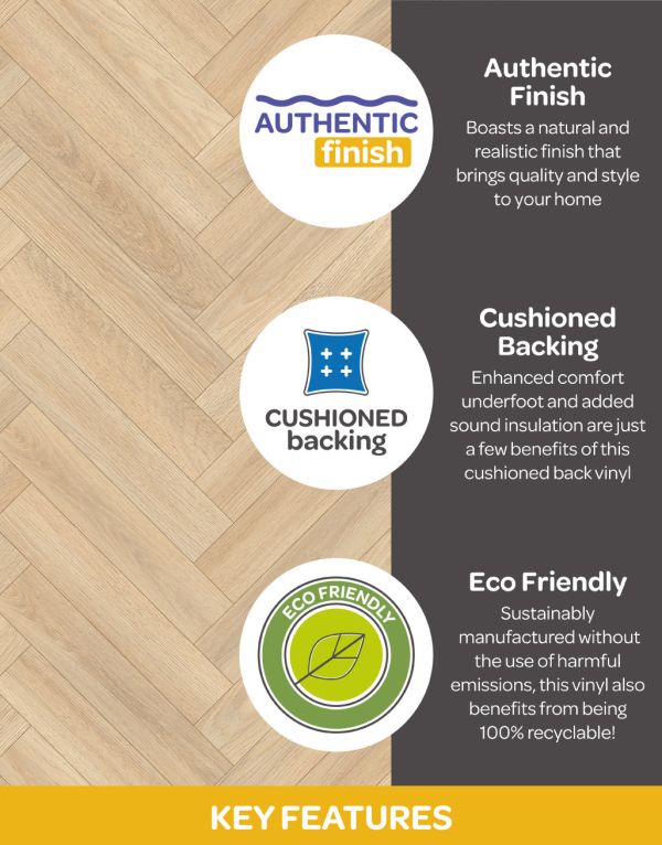 victoria natural oak herringbone