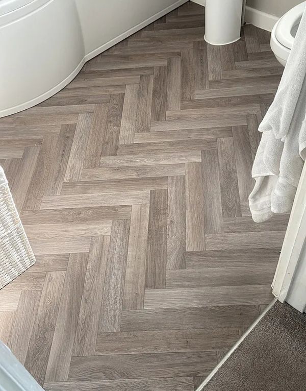 victoria toffee oak herringbone