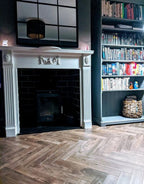 vintage chateau herringbone antique brown laminate flooring