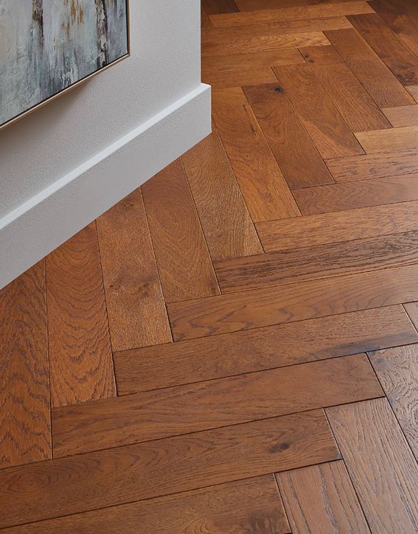 ashbury herringbone honeycomb smoked oak brushed lacquered engineered wood flooring
