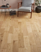 natural rustic oak smooth lacquered engineered wood