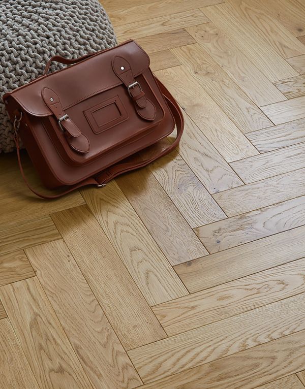 ashbury herringbone natural oak brushed lacquered engineered wood flooring