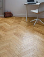 Ashbury Herringbone Natural Oak Brushed & Lacquered Engineered Wood Flooring