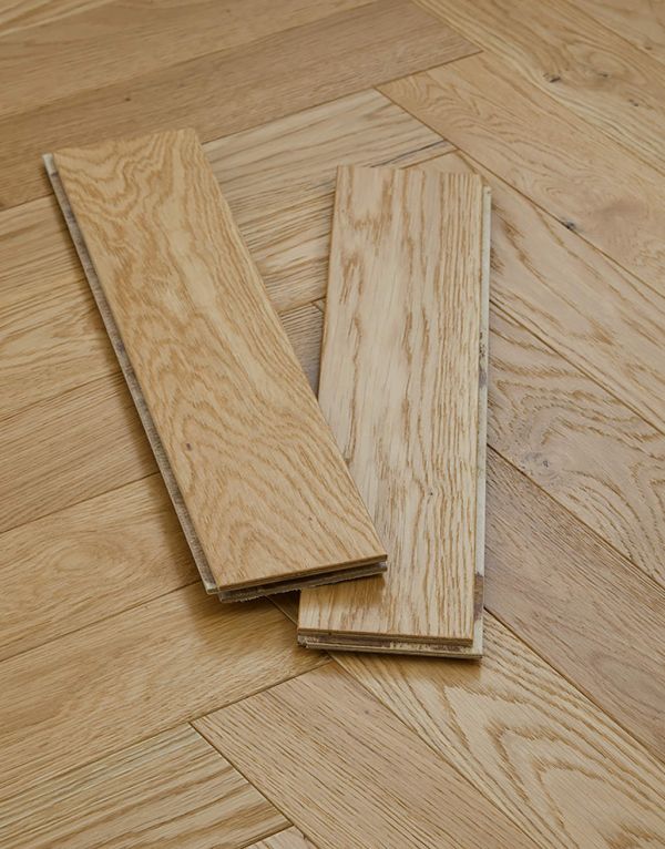 ashbury herringbone natural oak brushed lacquered engineered wood flooring