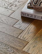 ashbury herringbone golden smoked oak brushed lacquered engineered wood flooring