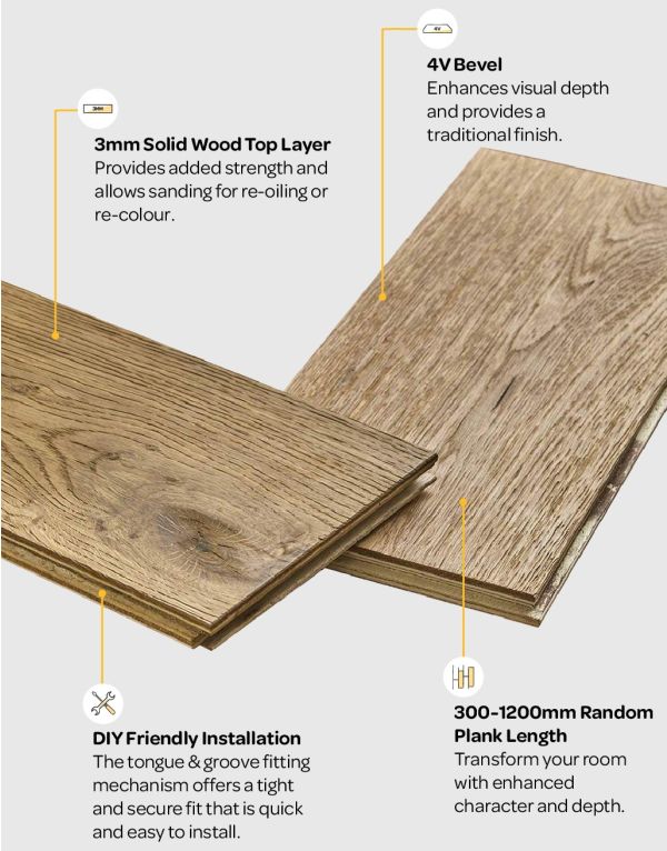 loft natural oak brushed oiled engineered wood flooring