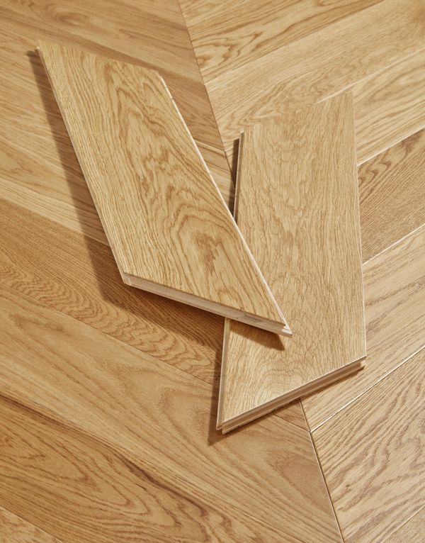 chelsea chevron natural oak brushed lacquered engineered wood flooring