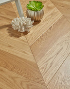 chelsea chevron natural oak brushed lacquered engineered wood flooring